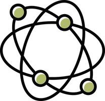 atom- strukturera vektor ikon