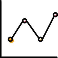 linje Diagram vektor ikon