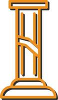 Symbol für gebrochenen Säulenvektor vektor