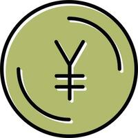 yen symbol vektor ikon