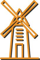 Symbol für Windmühlenvektor vektor