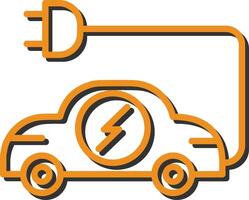 Vektorsymbol für Elektroautos vektor