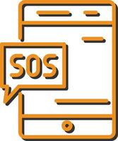 SOS-Vektorsymbol vektor