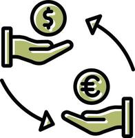 Dollar-Euro-Vektor-Symbol vektor