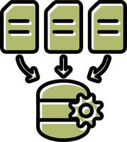 Vektorsymbol für die Datenverarbeitung vektor