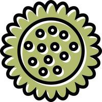 Symbol für Sonnenblumenvektor vektor