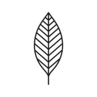 Lineares Symbol für Walnussblätter. dünne Linie Abbildung. Kontursymbol. Vektor isolierte Umrisszeichnung