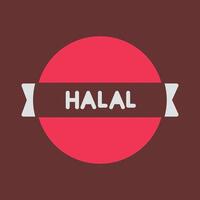 halal klistermärke vektor ikon