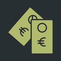 Euro-Tag-Vektor-Symbol vektor