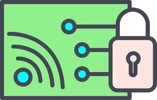 geschütztes WLAN-Vektorsymbol vektor