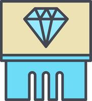 Diamant-Ausstellungsvektorsymbol vektor