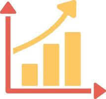 Vektorsymbol für steigende Statistiken vektor