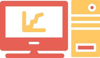 Bildschirmvektorsymbol für Diagrammlinie vektor