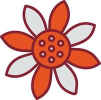 Symbol für Sonnenblumenvektor vektor