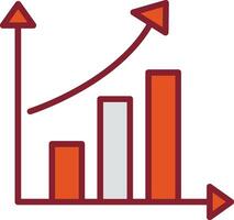 Vektorsymbol für steigende Statistiken vektor