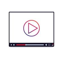 UI-Design des Videoplayers vektor