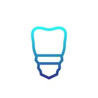 Zahn, Zahnimplantat-Symbol vektor