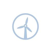 Windkraftanlage, Windmühlensymbol vektor