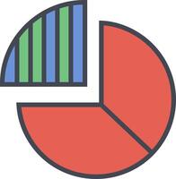 Kreisdiagramm-Vektorsymbol vektor