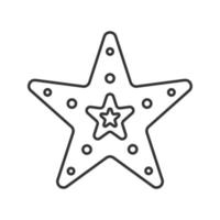 havet stjärna linjär ikon. tunn linje illustration. kontur symbol. vektor isolerade konturritning
