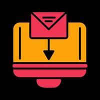 Mail hochladen Vektor Symbol