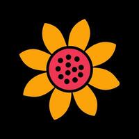 Symbol für Sonnenblumenvektor vektor