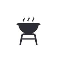 Grillsymbol auf weiß vektor