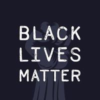 Black Lives Matter Poster mit erhobener Faust aus Protest vektor
