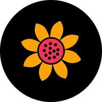 Symbol für Sonnenblumenvektor vektor