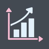 Vektorsymbol für steigende Statistiken vektor