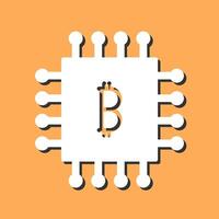 Bitcoin-Chip-Vektorsymbol vektor