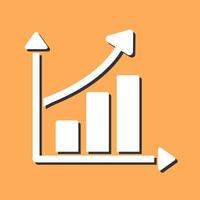 Vektorsymbol für steigende Statistiken vektor