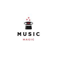 Musical Magie Logo, Magie Hut kombinieren mit Kassette Logo Konzept vektor