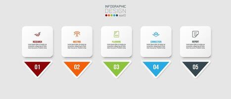 Infografik-Vorlage Geschäftskonzept mit Schritt. vektor
