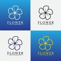 blomma logotyp vektor illustration formgivningsmall