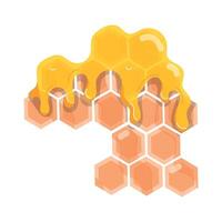 honung desserter platt klistermärken vektor
