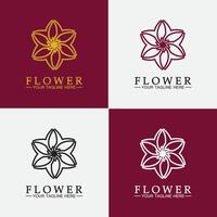 Blumenlogo-Vektorillustrations-Designschablone vektor