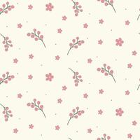 sömlös mönster med mycket liten rosa blommor vektor