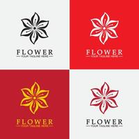 blomma logotyp vektor illustration formgivningsmall