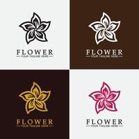 blomma logotyp vektor illustration formgivningsmall