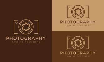 kamera logotyp, modern fotografi signatur logotyp ikon vektor