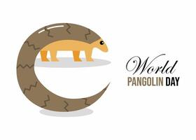 Welt-Pangolin-Tag vektor