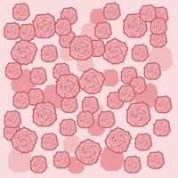reste sig sömlös mönster. vektor illustration av rosa ro på rosa bakgrund.