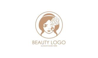 skönhet feminin kvinna logotyp mall vektor