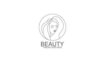skönhet feminin kvinna logotyp mall vektor