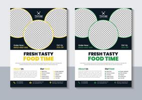 modern Restaurant Flyer Design, schnell Essen Flyer Vorlagen, kostenlos Vektor
