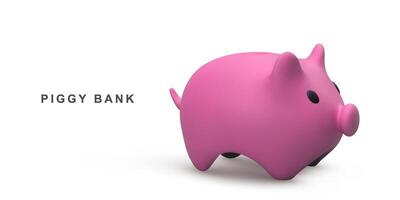 3d realistisk rosa nasse Bank. vektor illustration.