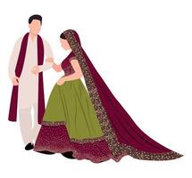 Süd indisch Braut vektor
