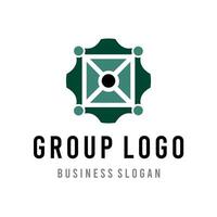 grupp logotyp uppsättning av gemenskap logotyp design inspiration vektor aning eps 10