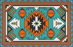 Teppich Muster. nahtlos Geometrie. Western handgemacht Sattel Decke Teppich Muster, aztekisch vektor